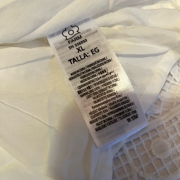 FARM Rio Cream Lace Button-Down Blouse - Picture 12 of 13